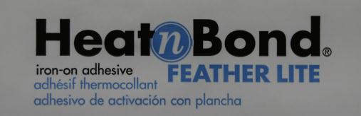 HeatnBond Feather Lite is a lightweight iron-on adhesive.