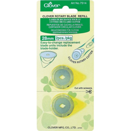 Clover Rotary Blade Refill 28 mm - 2 pieces
